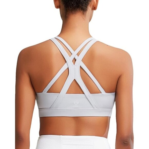 Running Girl Double Strap Sports Bra - XXL White - Picture 1 of 7